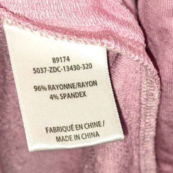 Plus Sz 3X Pink Sweater Sweatshirt Cut Out at Neckline Rounded Hem - Picture 3 of 7